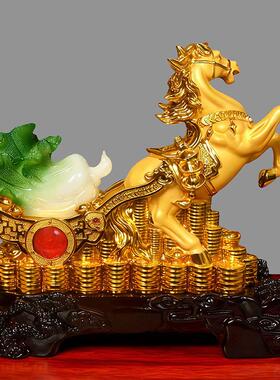 上财生肖马摆件拉白发菜招司财马年马会商务礼QWE品开业店铺公装