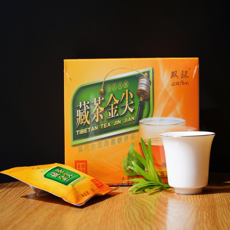 双环金尖袋泡茶盒装雅安藏茶黑茶 四川雅安茶厂直营南路边茶100g