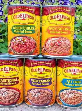 香辣无脂炒豆酱茸黄豆泥罐头OLD EL PASO FAT FREE REFRIED BEANS