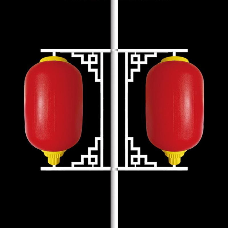 长款冬瓜造型LED中国红灯笼 户外防水景观街道装饰灯笼景观灯