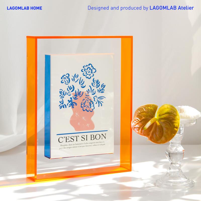 美何简约家居摆件色道具家MKO居装饰相框欧炫彩几亚克力拼画框