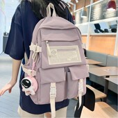 书包初中女生大容量2023年新款 高颜值小众日系高中学生女孩双肩包