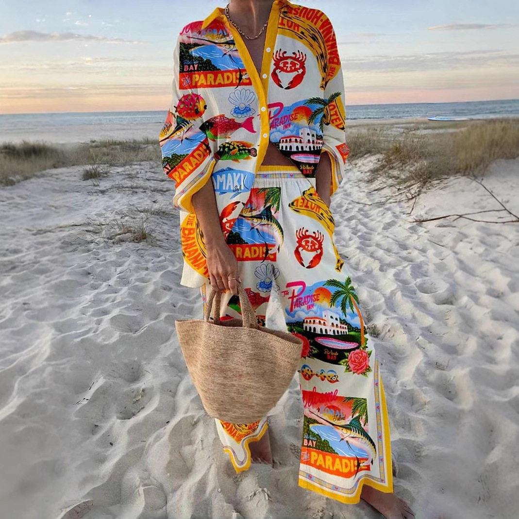 2025 Cruise Outfit Printed Women - 实物图