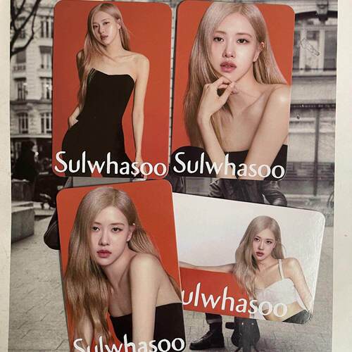 BLACKPINK 朴彩英ROSE小卡黑衣肉白衣肉小卡 ROSE雪花代言小卡