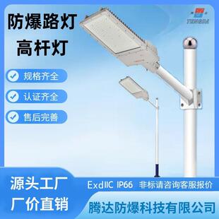 单叉防爆路灯120瓦LED防爆路灯化工厂区道路照明马路灯6米8M150W