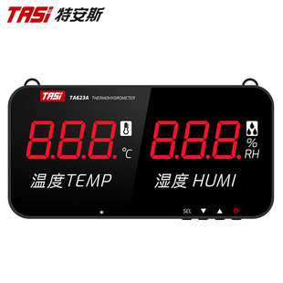 特安斯TA623A 数显工业级高精度显示屏室内家用 B温湿度计挂壁式