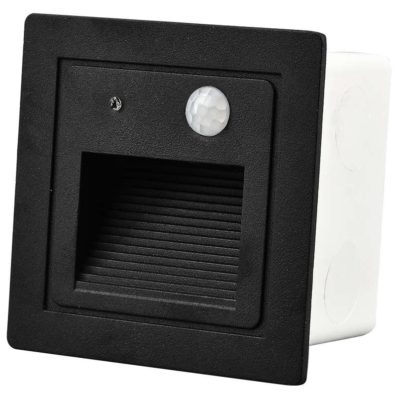 嵌入式户外86型人体感应地脚灯智能led过道楼梯防水踢脚灯踏步灯