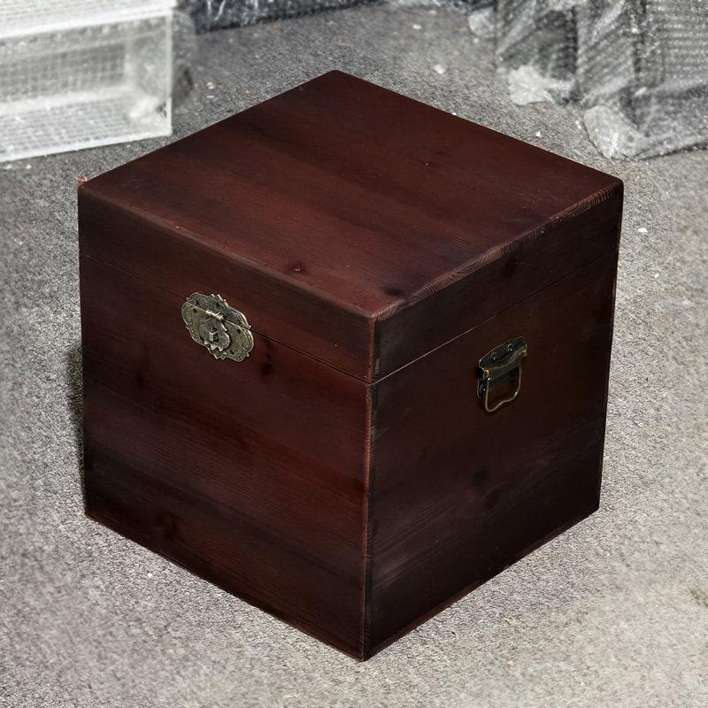 现货特大号箱子实木定制被子衣服收纳整理储物箱坐凳可锁带盖坐人