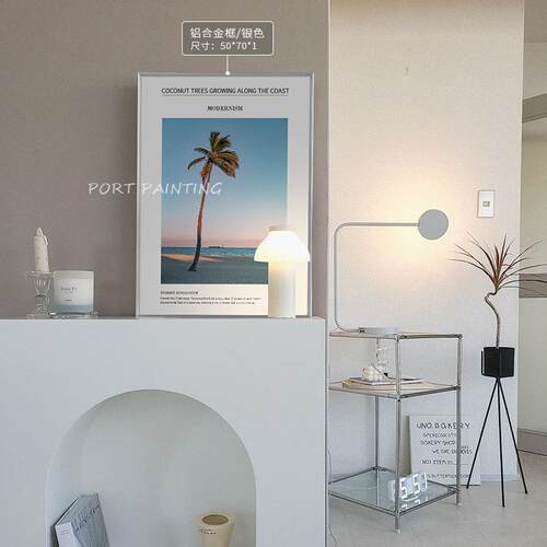 港画原创设计 北欧装饰画Coconut-tree椰子树工作室挂画公寓壁画