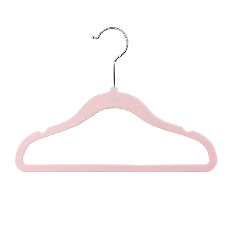 儿童植绒衣架环保无异味防滑不掉毛童装无痕宝宝衣挂整理师收纳用