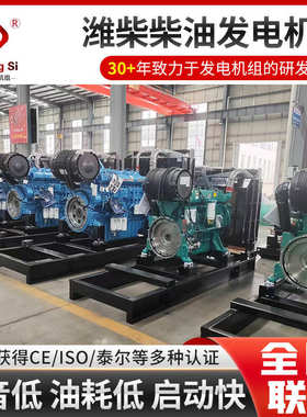 380v、三相柴油发电机潍柴发电机组柴油电备用200kw300kw发电机组