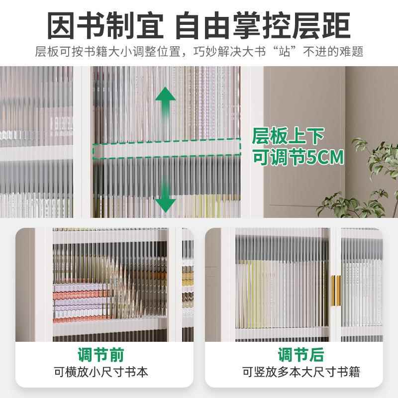 书家用钢制书柜带防尘JGJ储物柜儿童多层落铁艺门架地客厅收纳置