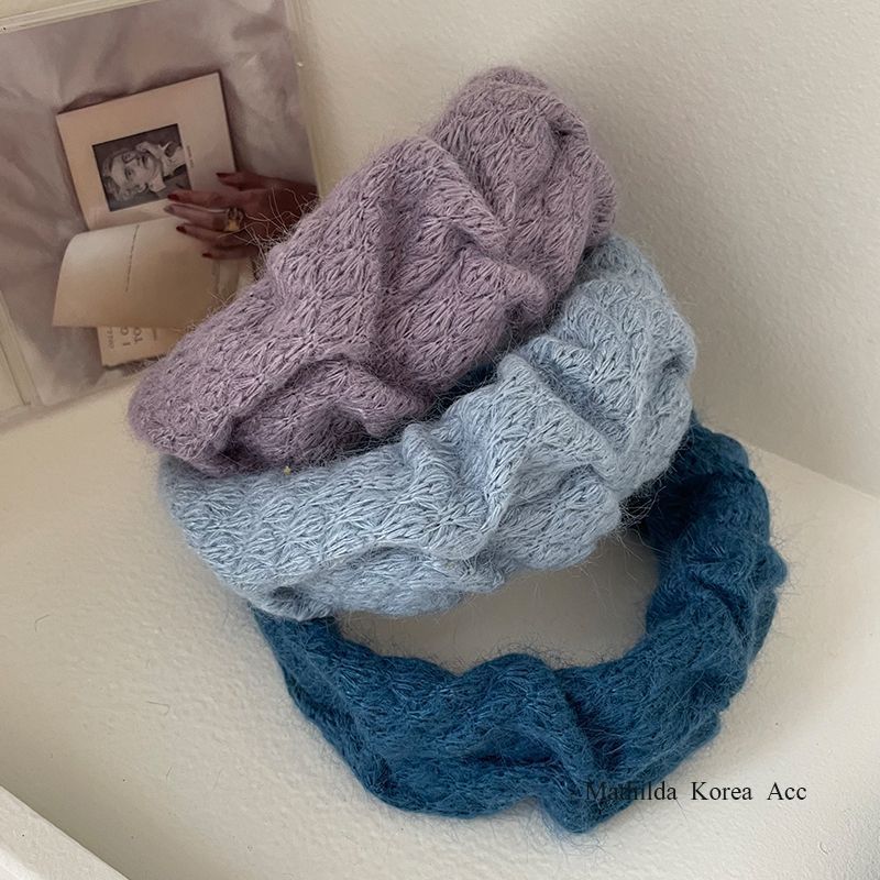 韩国温柔复古毛线头箍气质发饰