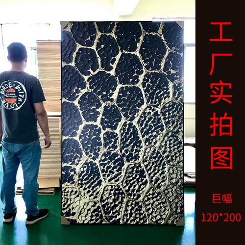 新款直销金箔装饰画轻奢艺术玄关过道餐厅客厅挂画卧室酒店会所抽