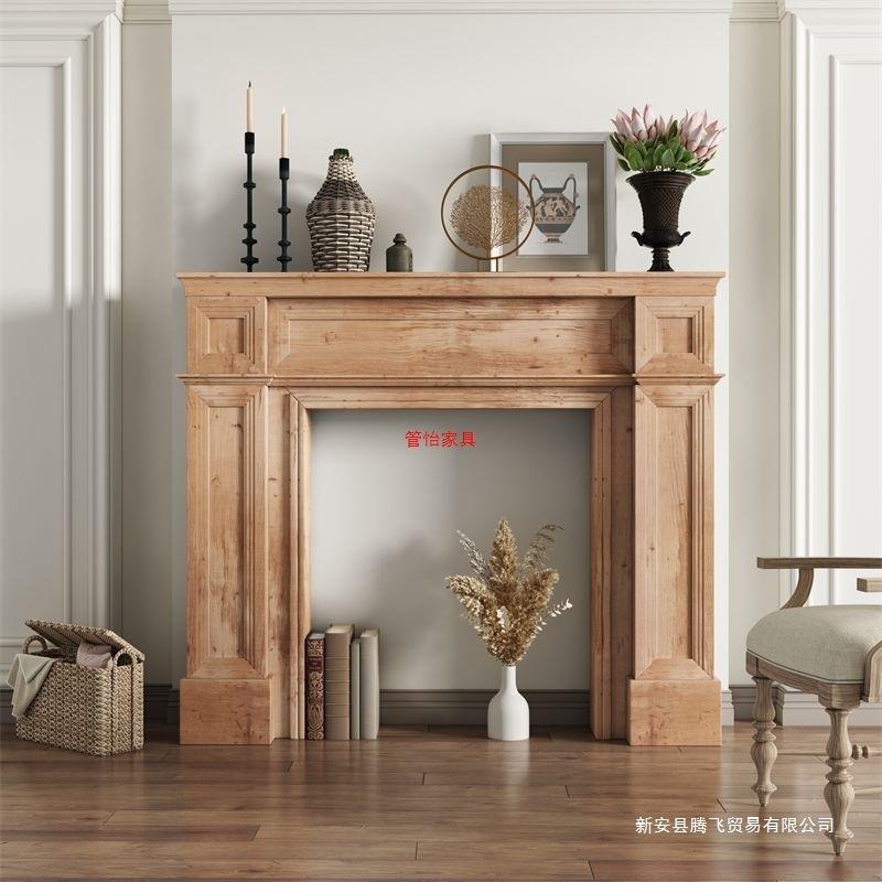 法式网红壁炉装饰柜成品复古做旧美式壁炉台仿真别墅风壁炉架