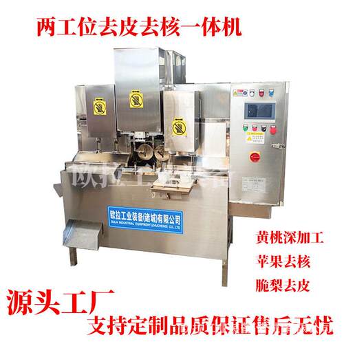水果去核分瓣设备 商用全自动去核加工生产线 脆梨工业削皮去核机