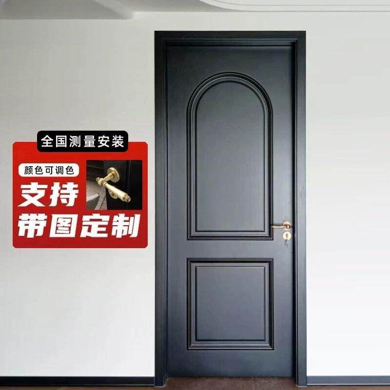 定制法式覆古木门室内门实木门卧室门房间门实木多层烤漆门静音门