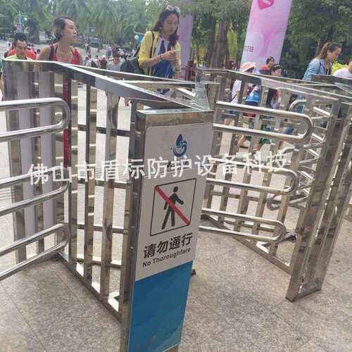 景区游乐园手推单向转向门限行道单向半高闸只出不进单项转门