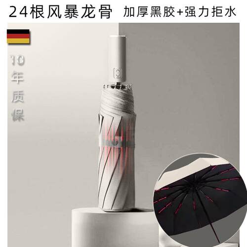 高档32骨抗风暴自动超男大号加厚加固耐用雨伞黑胶晴雨伞用两全折