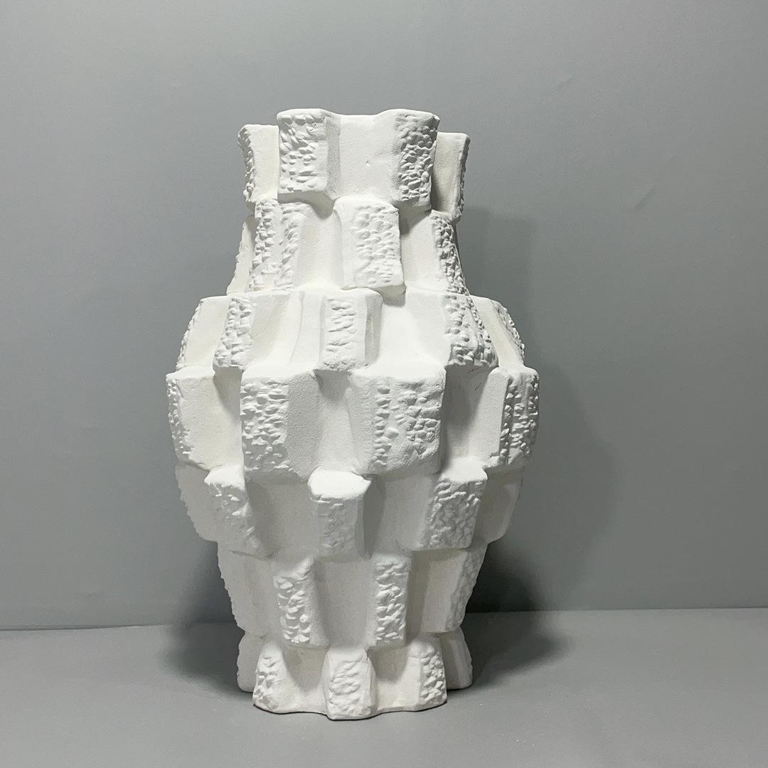 简约现代田园风花瓶摆件客厅树脂水晶玻璃金属花器插花白瓷花瓶