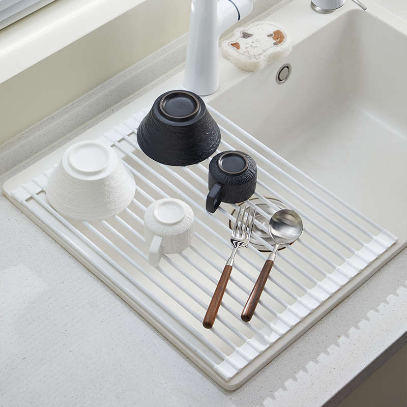 天台华莲厨房洗碗池水槽沥水架碗架可折叠碗盘碟收纳架水池置物