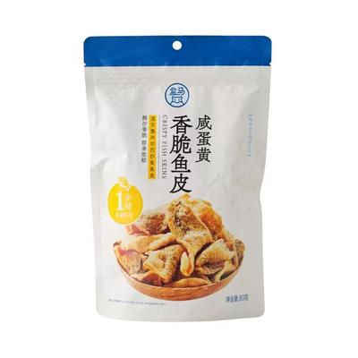 盒马代购咸蛋黄香脆鱼皮80g袋装酥脆鱼皮休闲零食小吃下午茶点心