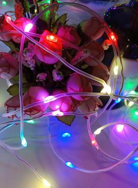 圣热线销防水节日庭e院诞树装饰灯ld两OIJ线上开关插电款套细管灯