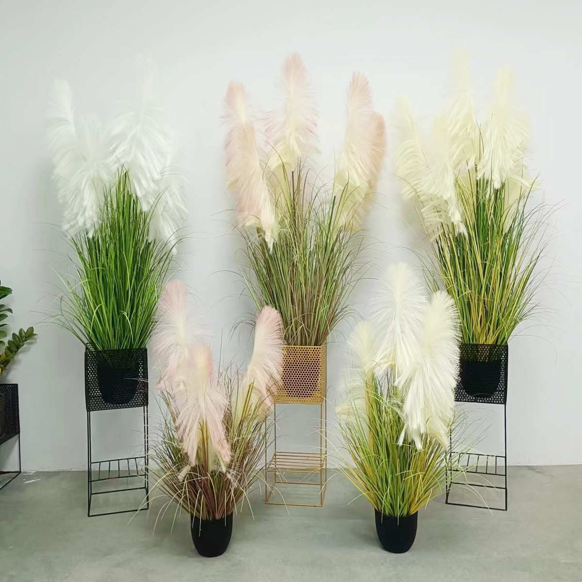 仿真花大型假花绿植盆栽芦苇干花大号芦苇芦苇草家居装饰道具摆件