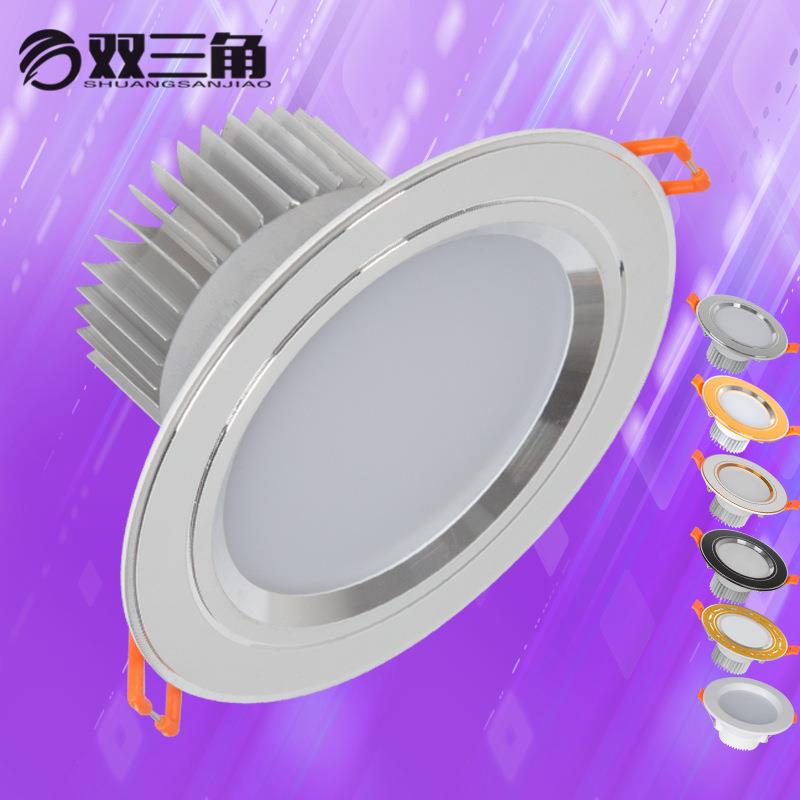 LED防雾筒灯沙银金黑烤白光2.5寸3寸3.5寸4寸6寸8寸天花灯孔灯