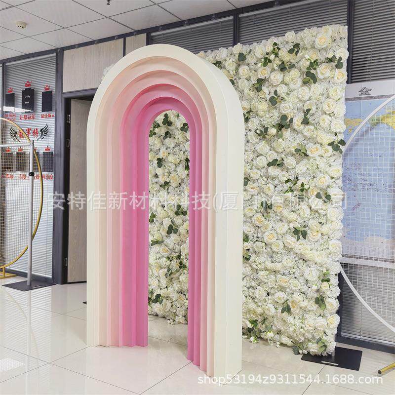 豪华婚庆装饰场地布置摆件花车拱门婚礼展示集市门店专用PVC架台