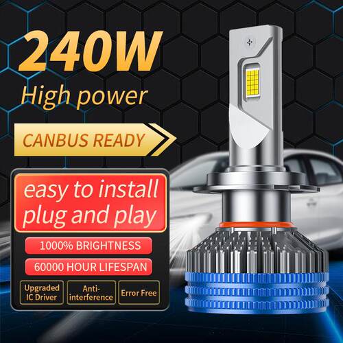 双铜管汽车led大灯h4灯泡h11汽车灯h7led灯大功率专用led汽车大灯