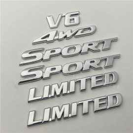 适用于汉兰达车标SPORT英文字母标 叶子板贴标 标志V64WD后标