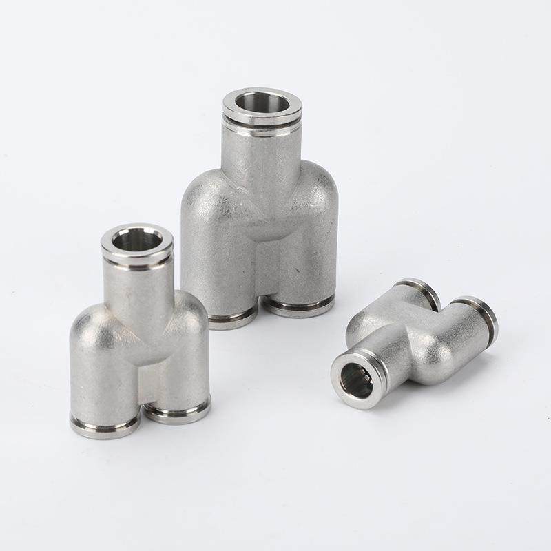 不锈PY接头三通变径快插接头钢Y异型12-108--6976-4气动气管接头
