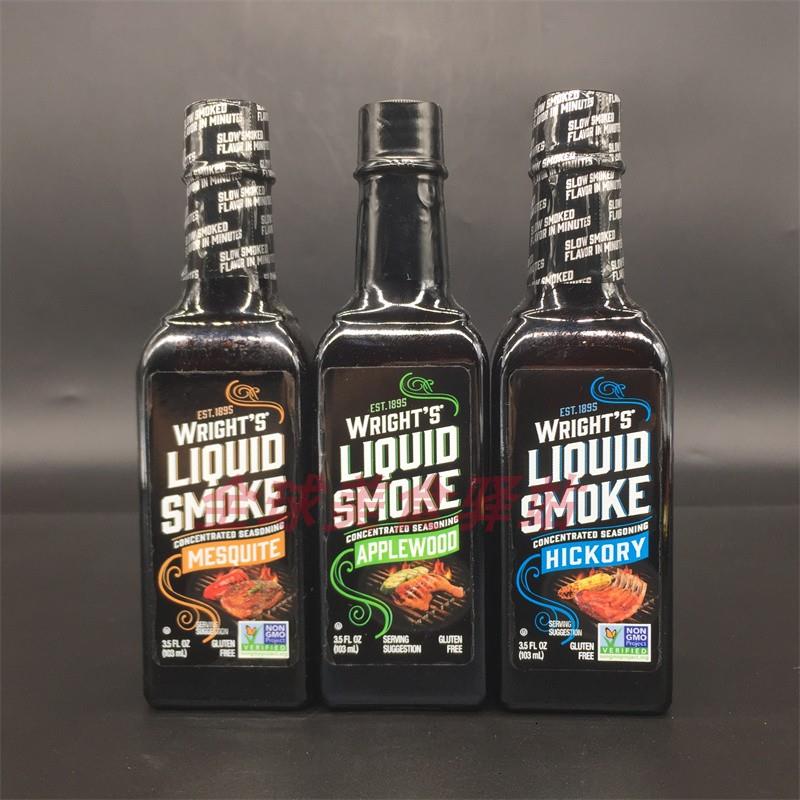 美国Wrights Liquid Smoke Hickory烧烤烟熏汁烟水山核桃木烟熏液
