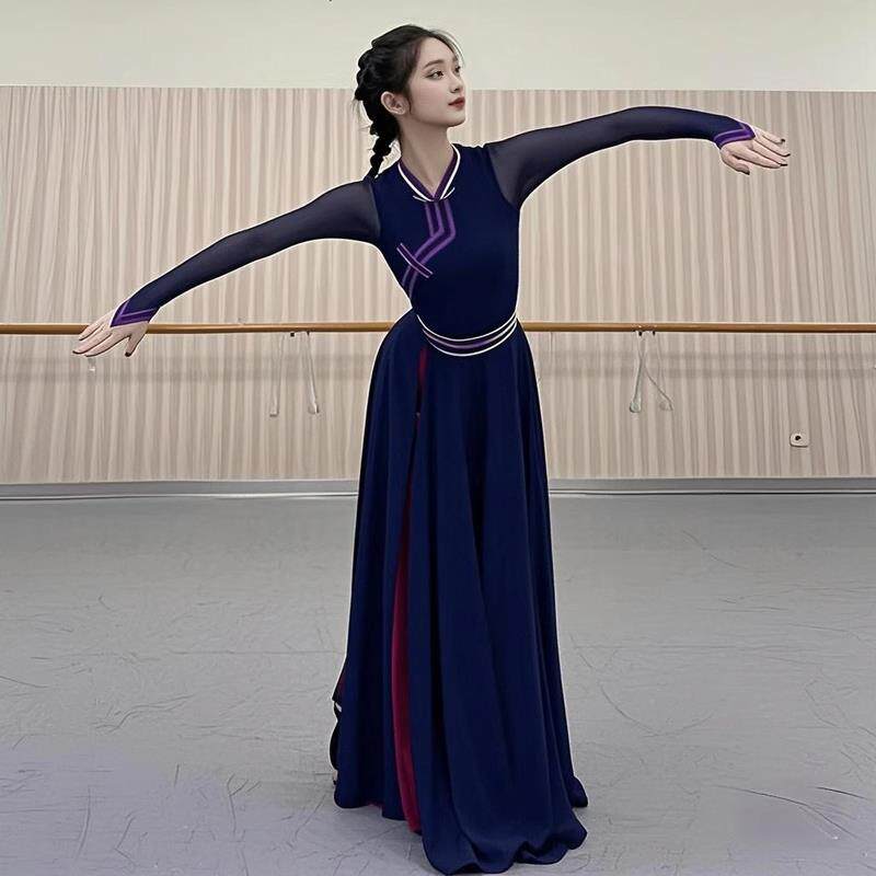 蒙古舞蹈演出服服装蒙族服装女蒙古服新款舞蹈演出服练习服装成人