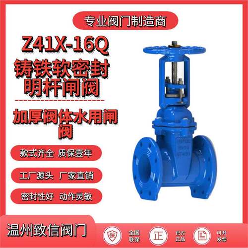 厂家直销Z41T-16Q明杆防护闸阀硬密封球磨铸铁闸阀烤漆铜芯闸