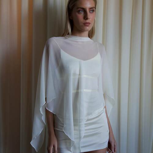 Women's T-shirt thin single-layer pullover shawl