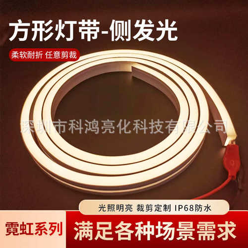 led弧面侧发光柔性灯带硅胶套管防水嵌入式灯条可弯曲幻彩软灯带
