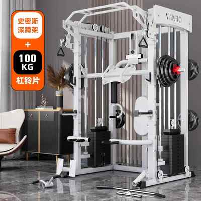 高档研博门架家用健身器多功能一体飞鸟史密斯综合训练深器蹲材卧