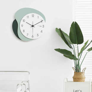 免打孔北欧网红钟表挂钟轻奢客厅时尚简约墙面装饰品日式钟表