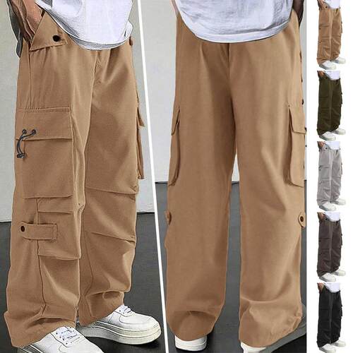Functional Landing Parachute Men's Wide Leg Straight Leg
