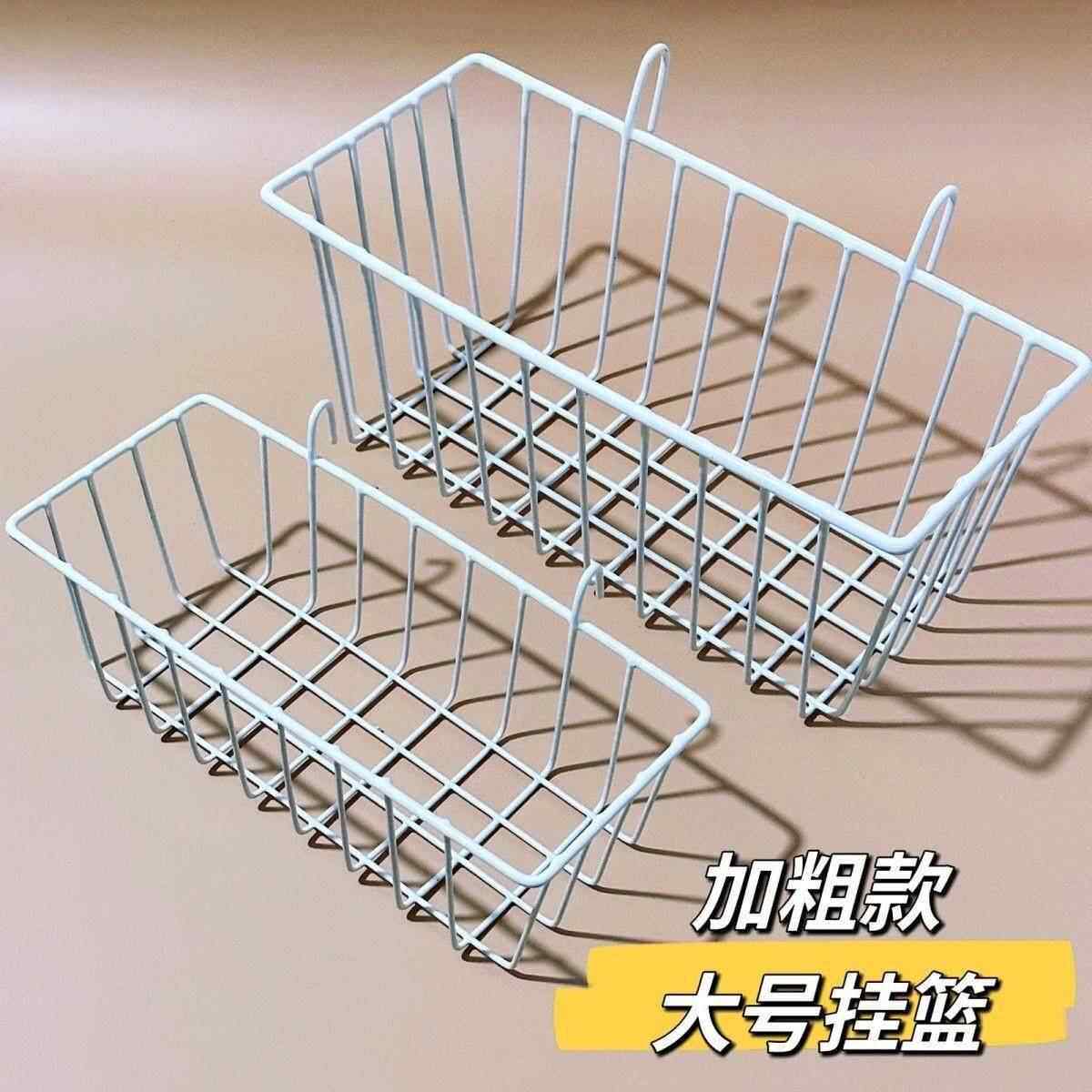 铁丝网格置物架挂篮托盘泡面货架网片铁艺照片墙收纳篮超市置物篮