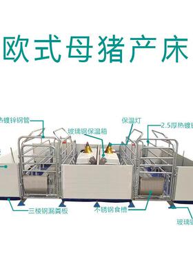 母猪产床保育一体两用养殖猪场漏粪板设备体分娩床定位栏限位栏