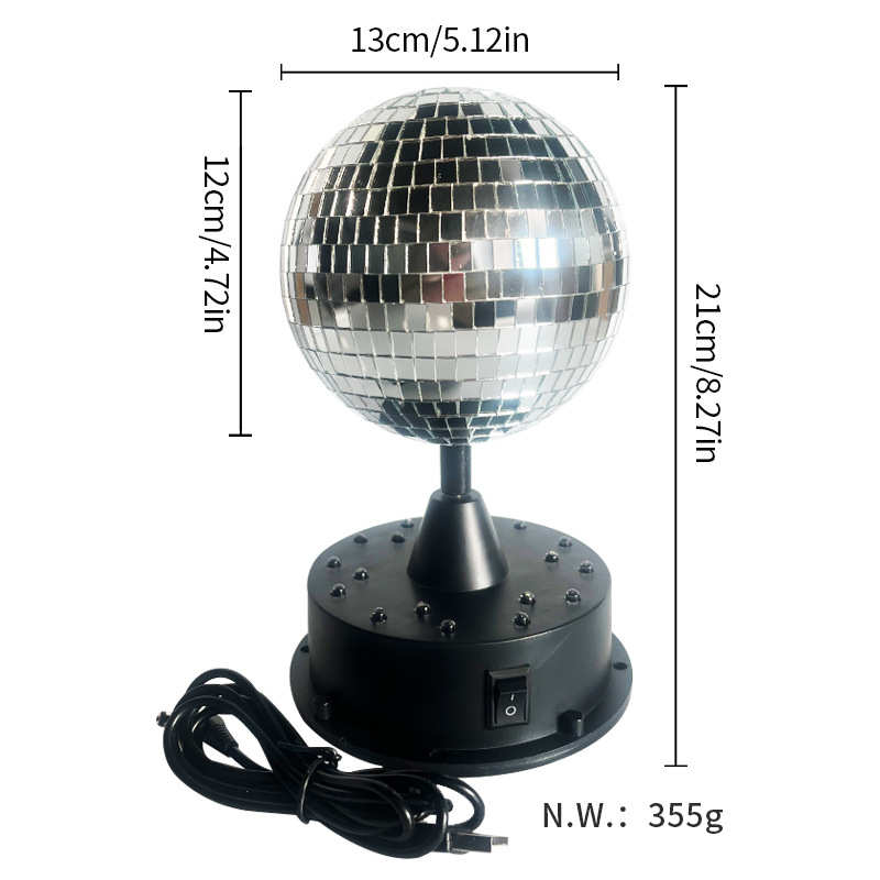 所转球彩灯发镜面镭射酒吧舞台自旋家庭party会台式灯球新品光球