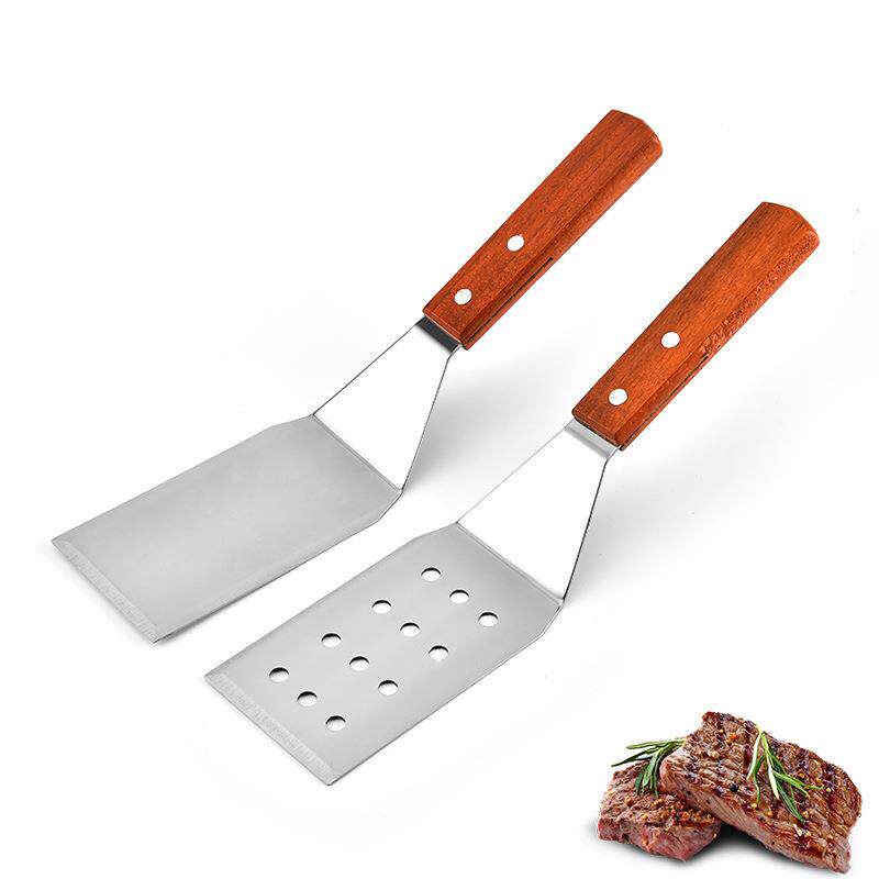现货木柄不锈钢三边料理利铲煎割铲牛扒铲披萨铲烘培工具披萨铲