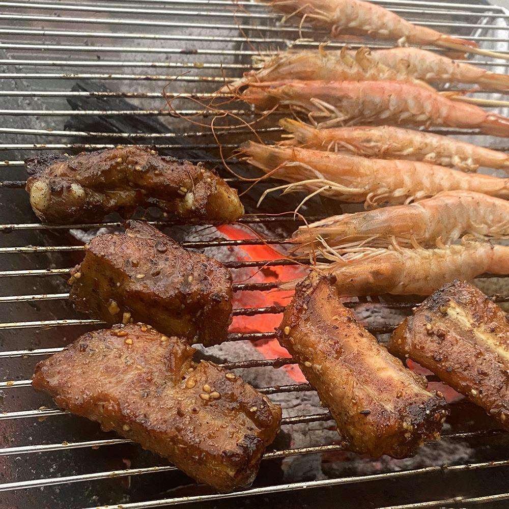 六角柴火炉木碳炉bbq烧烤炉户外用品野营野餐折叠烧烤架自驾游