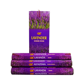 印度香进口正LAVENDER薰衣草有助睡眠的香薰安神天然熏香料竹签香