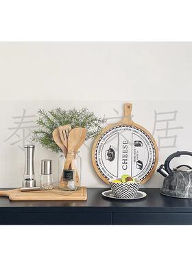 样JJ简板间厨房约软装饰品家组居件餐具花摆艺菜板托盘餐碟合