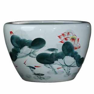 大缸特大号老式古法养鱼盆庭院老式水缸养睡莲的大缸荷花盆陶缸