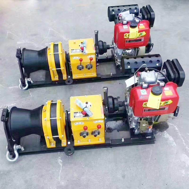 5T柴油绞磨机配件绞磨机施工设备手动快中快柴油风冷传动轴牵引机